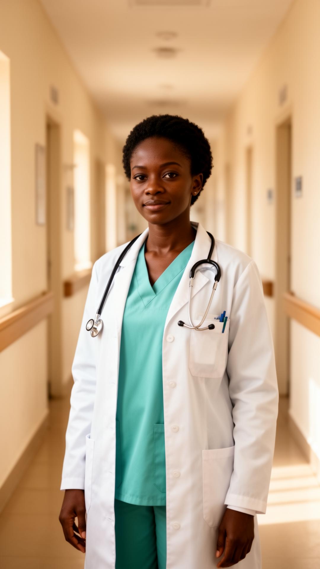 Healthcare professional using AfriMD